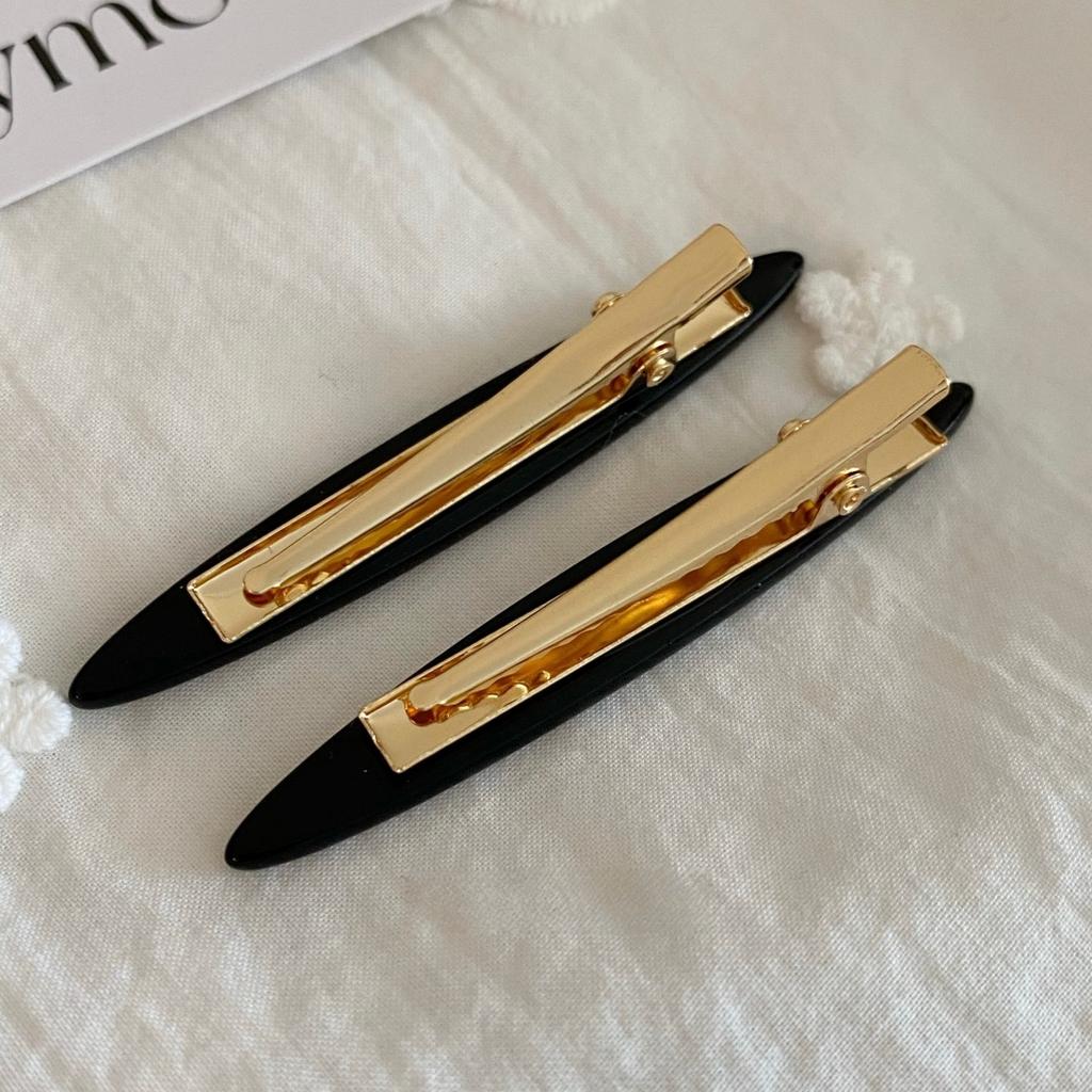 2pcs/set Acetate Hair Clip Colorful Rhinestone Crystal Barrettes Side Pins Leaves Geometric Sweet Elegant Women Hair Accessories