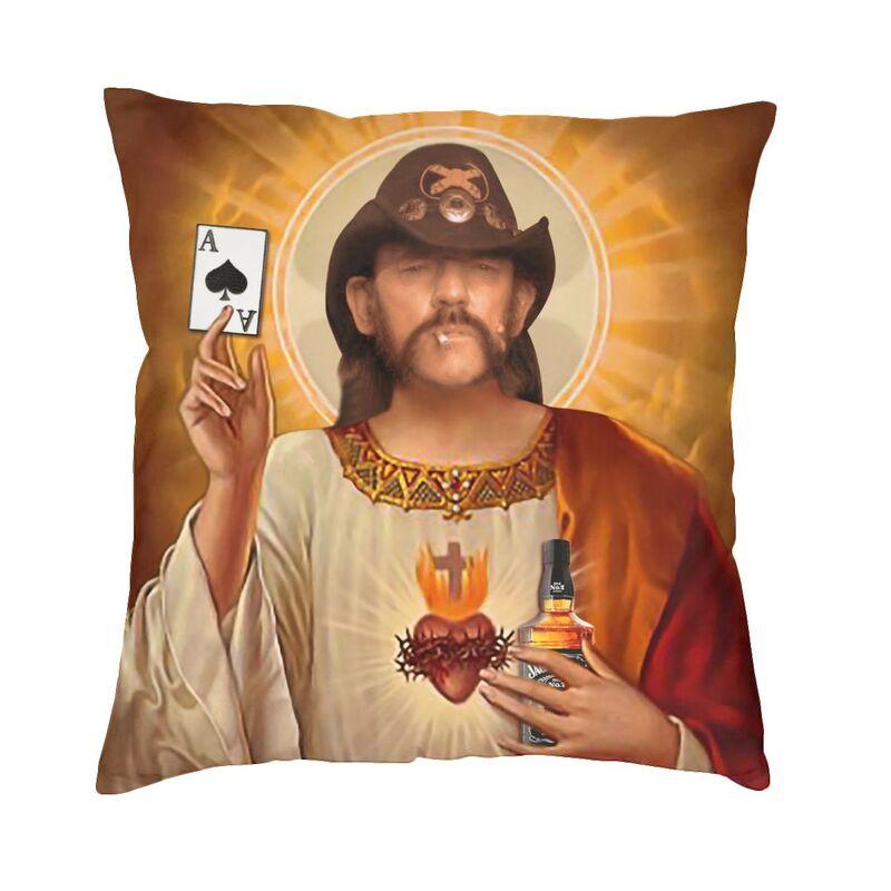 Hot Sale Jesus Meme Saint Lemmy Throw Pillow Cases for Sofa cm Cushion Cover Living Room Decoration Creative Pillowcase