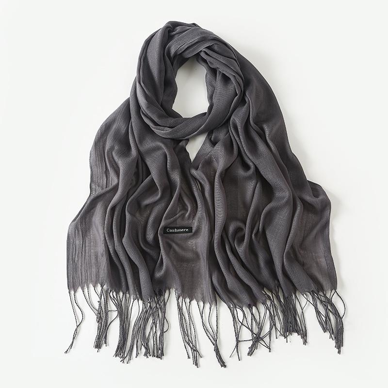 Annual Meeting Cashmere Feel Scarf: Lightweight 100g Solid Color Gift for Men & Women - Autumn/Winter Warm Shawl