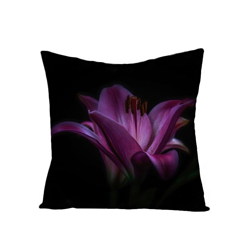 Modern Simple 3D Flower Polyester Pillow Cover for Home New Chinese Style Pillow Sofa Car Cushion Cover