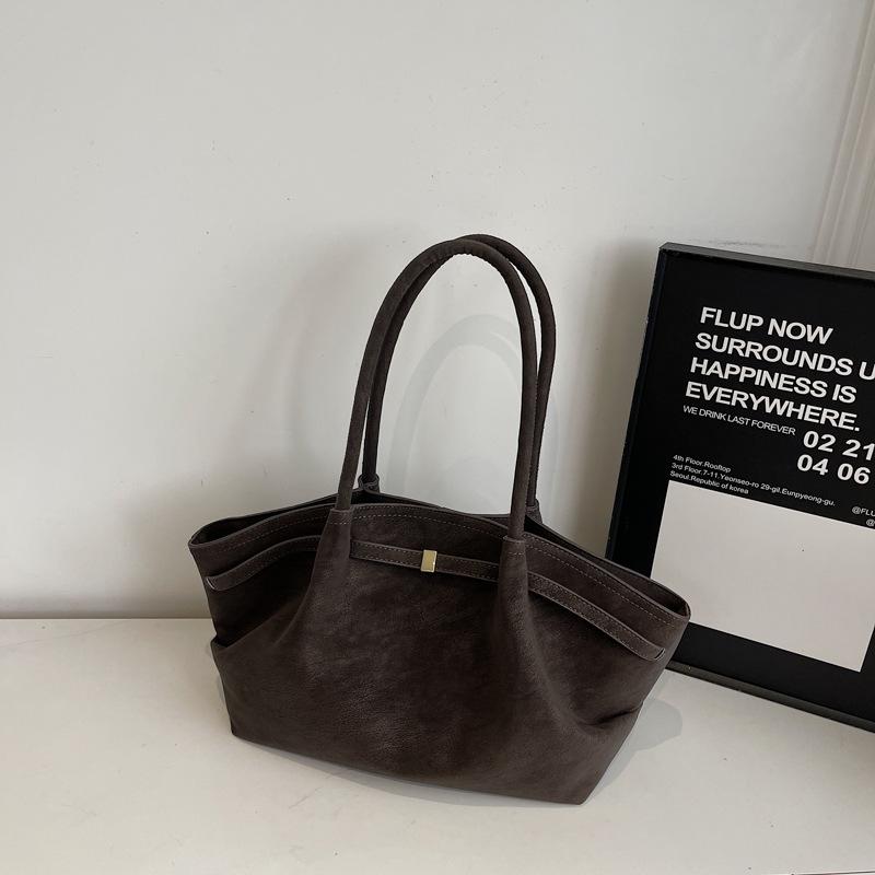 Retro Wildleder Handtasche Tasche Damen Herbst und Winter neu Koreanische Version Nische Pendeln Großraum Schultertasche