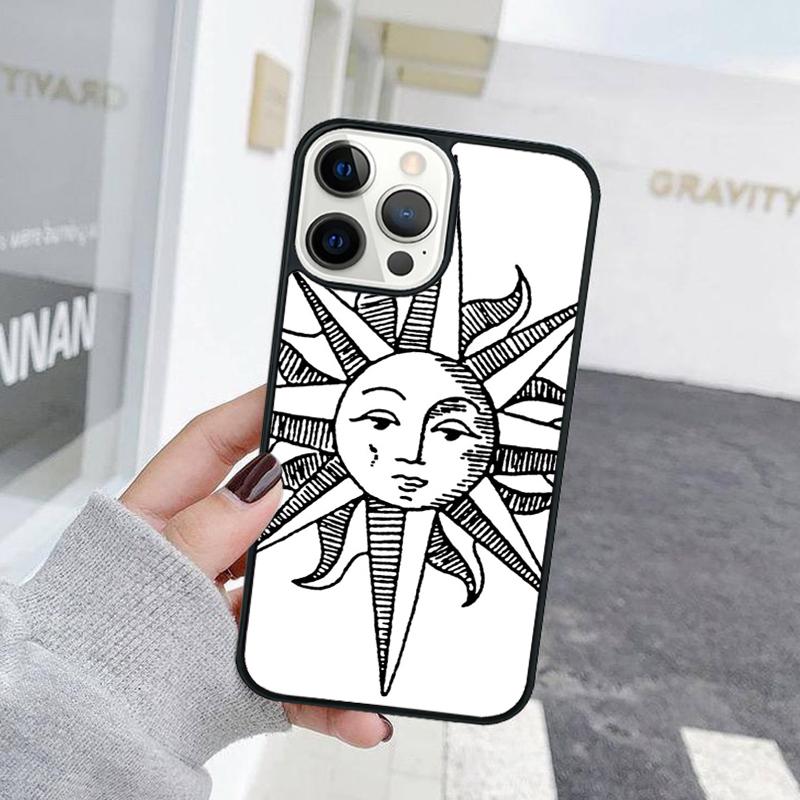 

Забавный чехол для телефона Солнце Луна Для iPhone 17 Air 15 16 Чехол 11 13 14 Pro Max 12 Plus Max Fundas iPhone 17