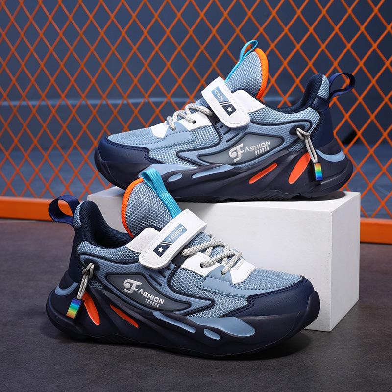 2024 Boys' Breathable Mesh Sports Shoes for Spring & Autumn - Trendy, Lightweight Running Shoes for Kids & Teens