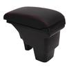 Car Armrest Box Black Central Console Arm Rest Storage Box Red Stitch with USB Interface Replacement for Suzuki VITARA