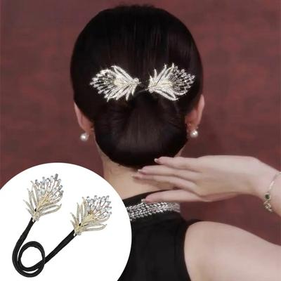 Hair Bun Maker Flower Fishtail Rhinestone Φτερό Μπουκέτο Μαλλιών Deft Bun Twister Μακριά μαλλιά Fast Snap Roll Tool Γυναικεία αξεσουάρ styling μαλλιών