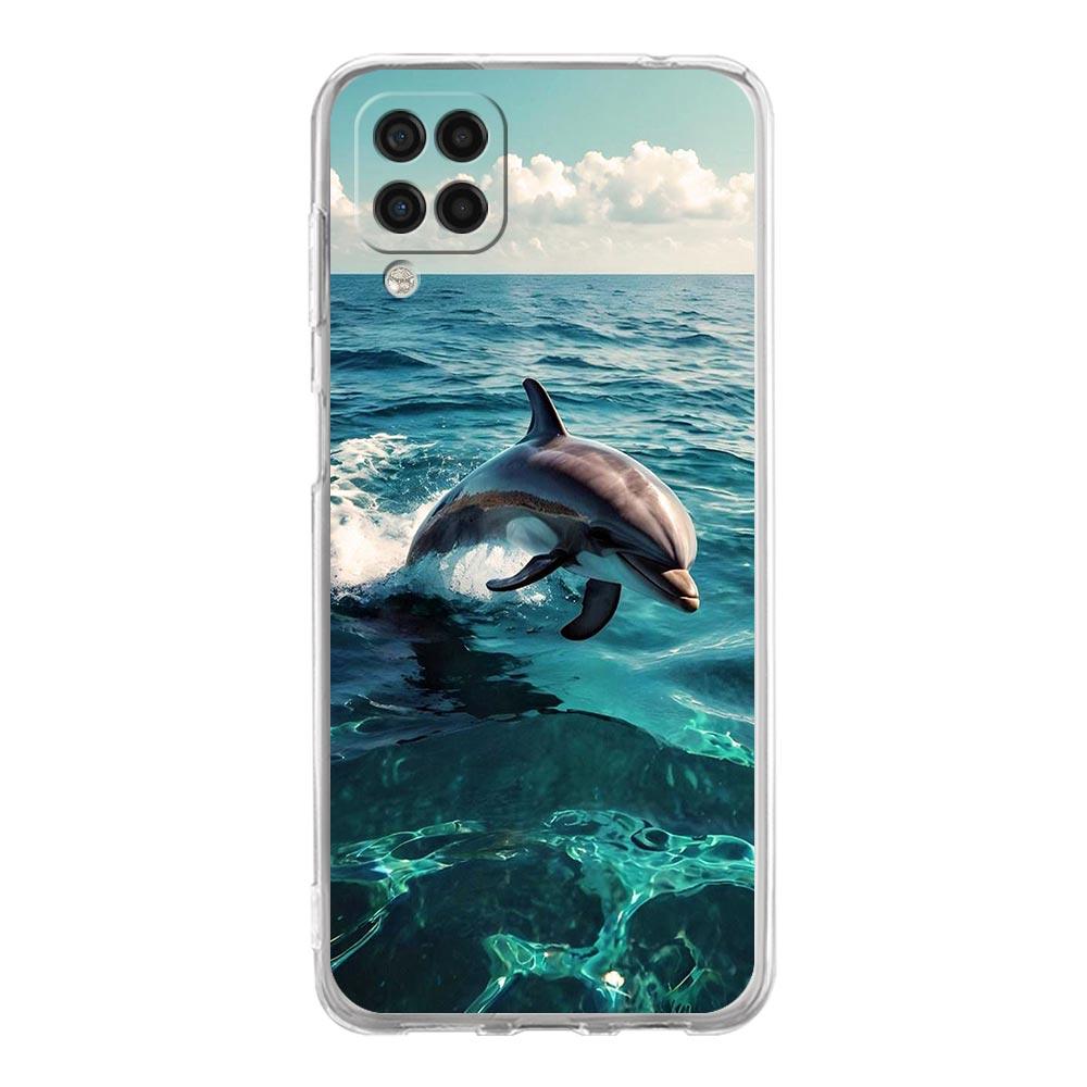 

Phone Case for Samsung Galaxy A17 A13 A15 A25 A35 A51 A55 A71 A21S A11 A31 A41 A23 A53 A73 5G A03S A05s Cover Cartoon Cute Fish Samsung A03s