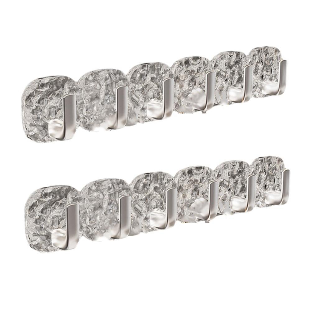 2PCS Wall Mounted Key Bag Hooks Punch-free Wall Hook Rack Durable Bathroom Hooks  Bathroom