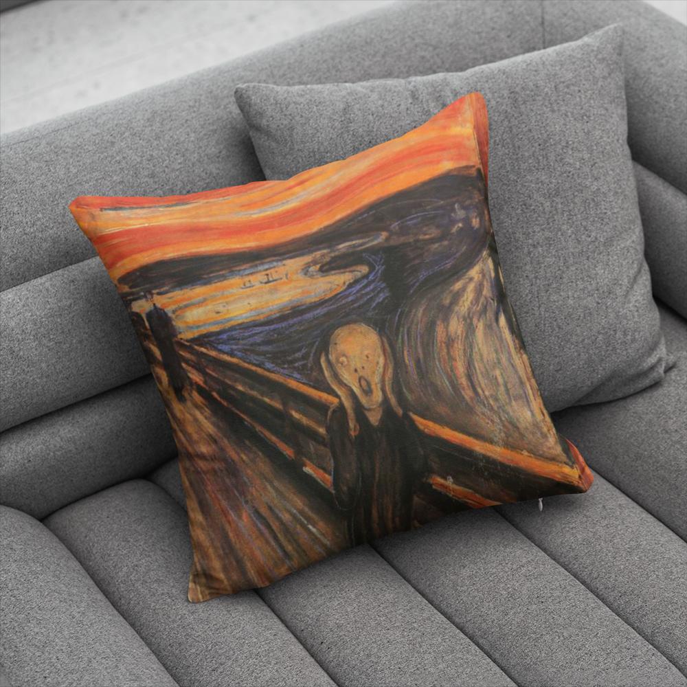 Van Gogh Oil Painting Decorative Pillowcase Starry Sky Self-portrait Sunflower Sofa Bedroom Home Decoration Cushion Cover