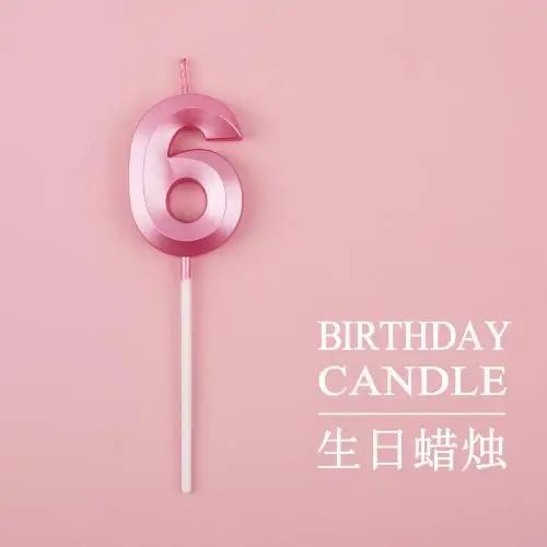 New 0 1 2 3 4 5 6 7 8 9 Cake Topper Kids Girls Boys Baby Party Supplies Colorful Decoration Wedding Birthday Number Cake Candles