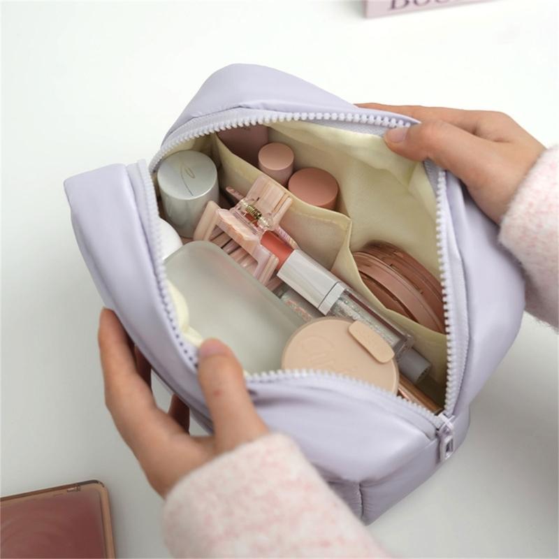 Women's Makeup Bag With Zippered Closure Cosmetic Pouch Toiletries Bag For Travel Daily Use And Gym Essential
