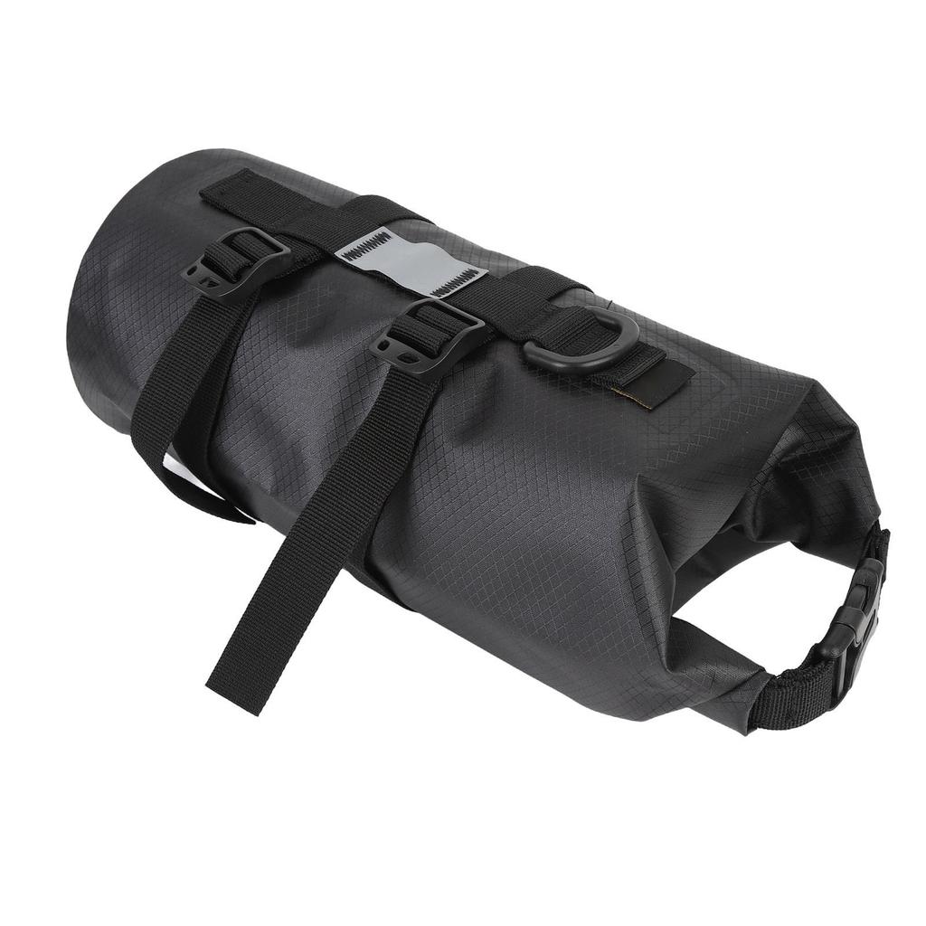 Bicycle Fork Bag Multipurpose Water Proof 5L Capacity Reflective Strips Bike Front Fork Bag with Fixed Holder for Road