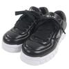 Excellent Low Cut Sneakers Fly Block Black Padded Nappa Leather 7.5 2EE386 Used