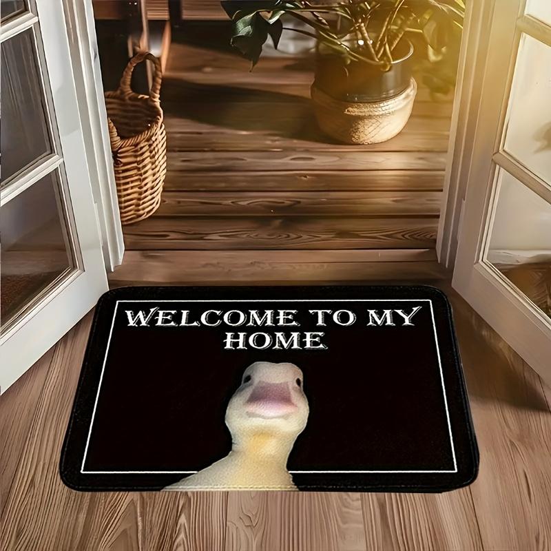 1 Funny Duck Slogan Door Mat, Non-slip Floor Mat, Suitable for Living Room, Bedroom, Bathroom, Holiday Home Decoration