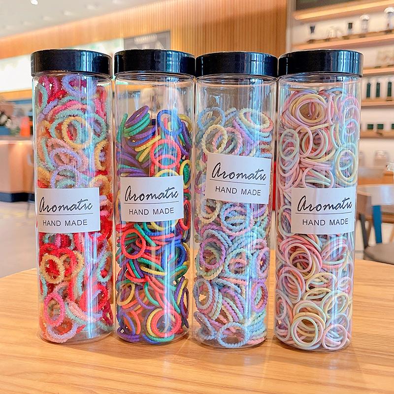 

300 шт./компл., милые эластичные ленты ярких цветов для маленьких девочек, детские резинки для волос, резинки, аксессуары для волос ZH