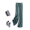 Acetic Acid Ice Silk Women's Wide Leg Pants Thin Satin Casual Pants Women's High Waisted Straight Leg Pants Long Pants