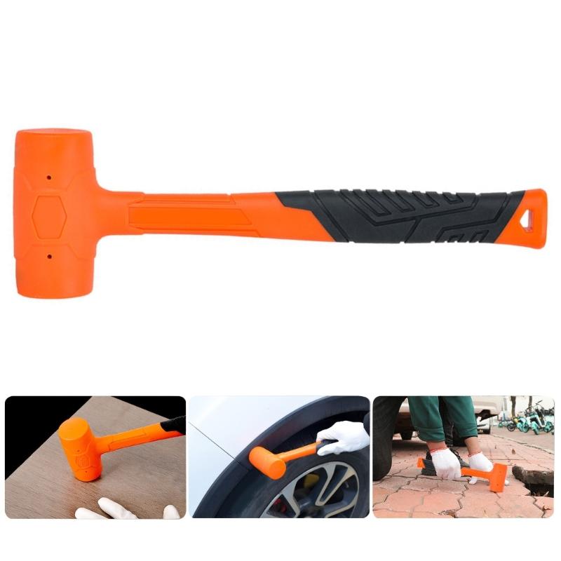 Double Headed Rubber Hammer Detachable Round Head Nonslip Handle Hand DIY Tool Installation Hammer For Woodworking
