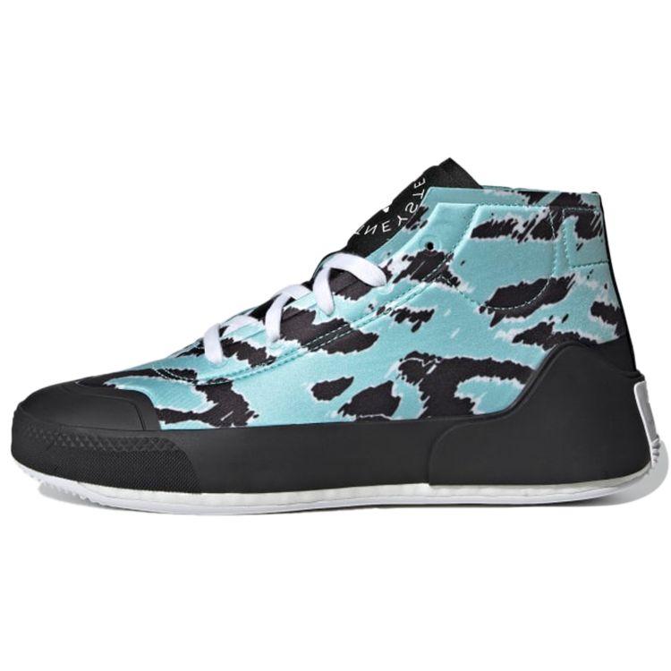 Adidas Treino Mid Graphic Casual Durable Support High-Top Training Shoes Women Sneakers Black Blue GZ4382