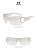 Large Frameless Y2K Sunglasses 2022 - Futuristic Sporty Design