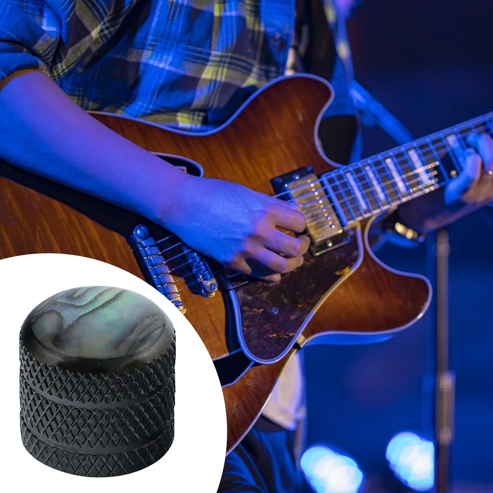 

Control Knob Potentiometer Pot Knob,Sturdy,Easy Installation,for 6mm Shaft Pots Professional Guitar Black
