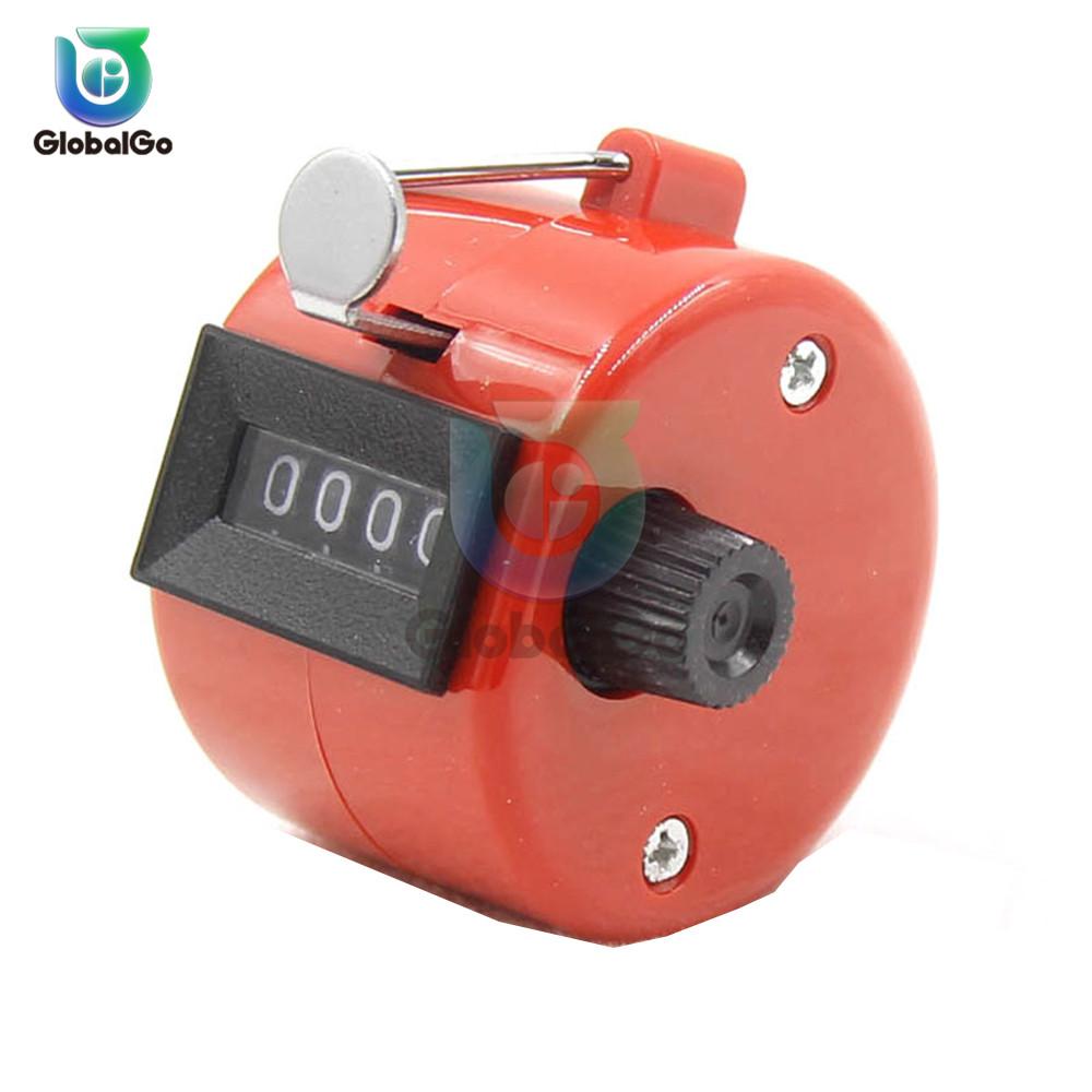 4 Digit Number Counters Hand Finger Mechanical Manual Counting Tally Clicker Timer Outdoor Sport Golf Soccer Counter Key Ring