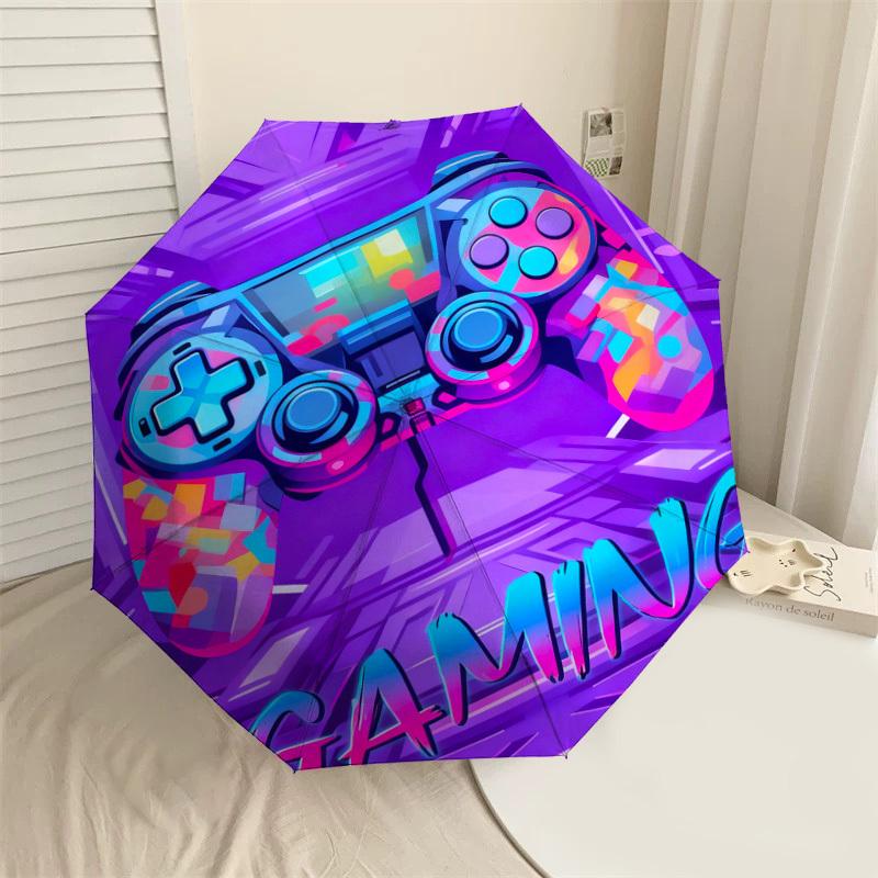 1pc Gamer Controller Pattern Umbrella Design Automatic Opening and Closing Umbrella, High-quality Travel Umbrella, c1128193