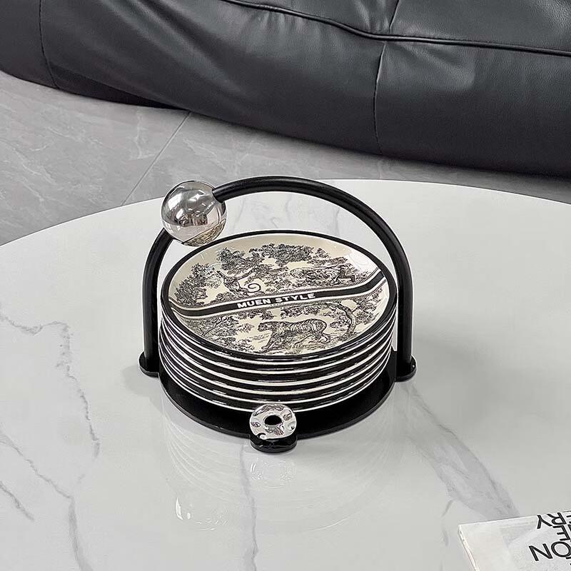 Water Ink Tiger Ceramic Snack & Fruit Dish Set