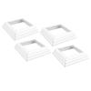 4PCS Split Type Vinyl Post Skirt Deck Column Base Cover 4x4 Inch Post Sleeve Decorative Trim for