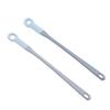 2 Pcs Toe Cleaning Brush No Bendling Silicone Long Handle Foot Scrubber in Shower for Home Spa Blue