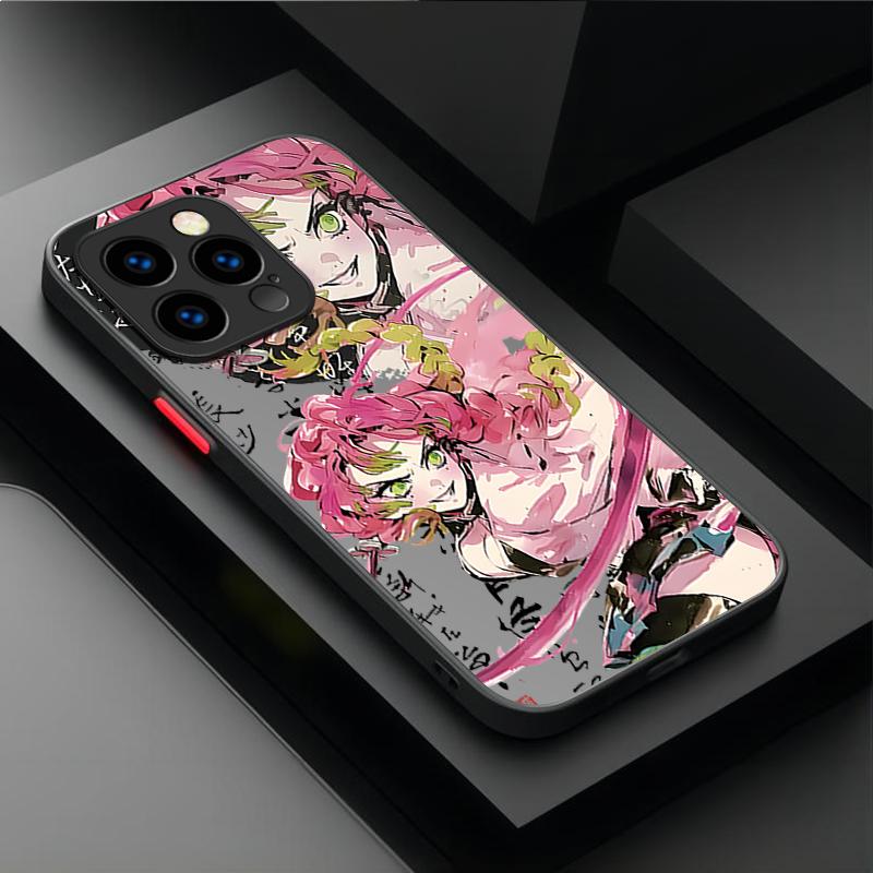 Anime D-Demon Slayer For iPhone 16 15 Promax Phone Case for Iphone 13 Case Silicone Matte Cover Shockproof Protective Soft Cover