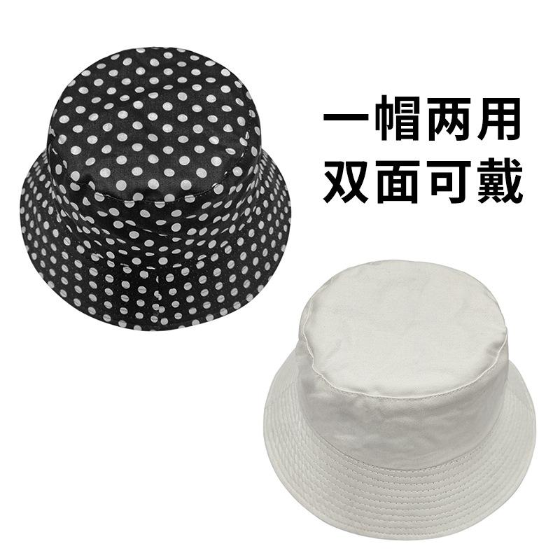 2025 Reversible Unisex Floral Fruit Print Bucket Hat Wide Brim Sun Protection for Beach Travel UPF50+ Fashion Dot Pattern