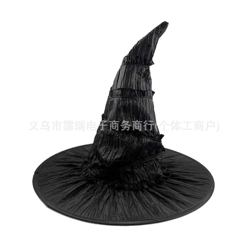 Halloween Witch Costume Set With Pointed Hat Cloak Glasses Gloves Adult Cosplay Party