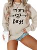 MOM OF Boys Women's Long Sleeve Graphic Sweatshirt