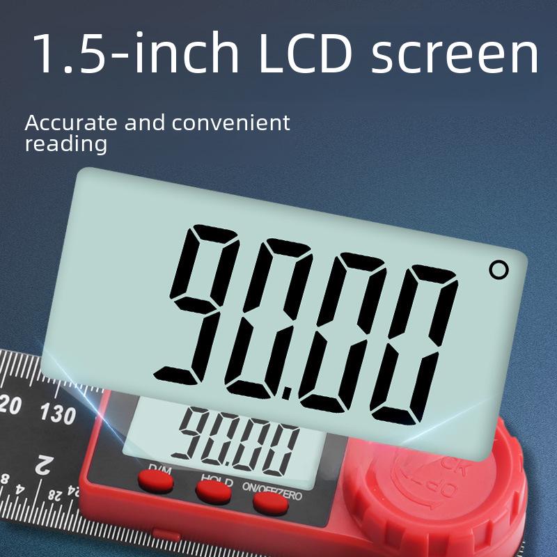 Protractor universal cu riglă unghiulară digitală pentru prelucrarea lemnului