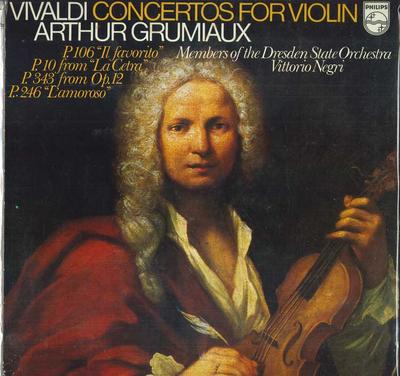 LP Record VIVALDI ARTHUR GRUMIAUX DRESDEN S  Concertos For Violin 6500690 PHILIPS UK Classical Used
