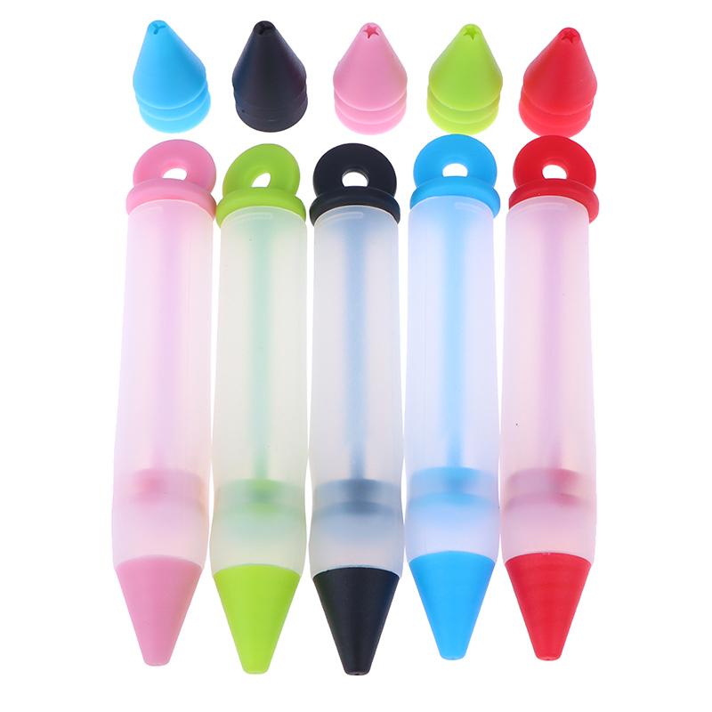 Silicone Food Writing Pen Chocolate Decorating Tools Cream Cup Cake Mold Cream Cup Cookie Icing Piping Pastry Nozzles