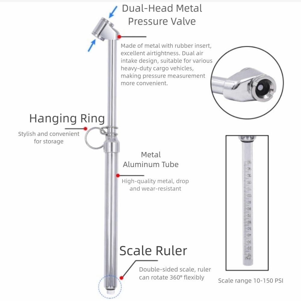Portable Tire Pressure Gauge High Precision Mechanical Air Gage Air Pressure Gauge Motorcycle Bike