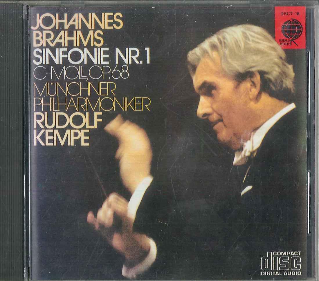 

CD RUDOLF KEMPE - Brahms: Symphony No. 1 in C minor 25CT18 OVERSEAS 1989 Japan Classical Used