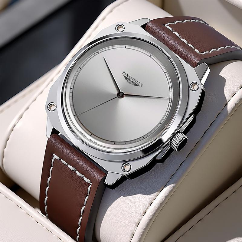 JYL Men's Watch Business Sports Casual Leather Band