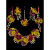 @ Fabric Flower Radha Krishna Jewellary Set For Haldi Mehendi Janmashtami MJ-444-60%OFF