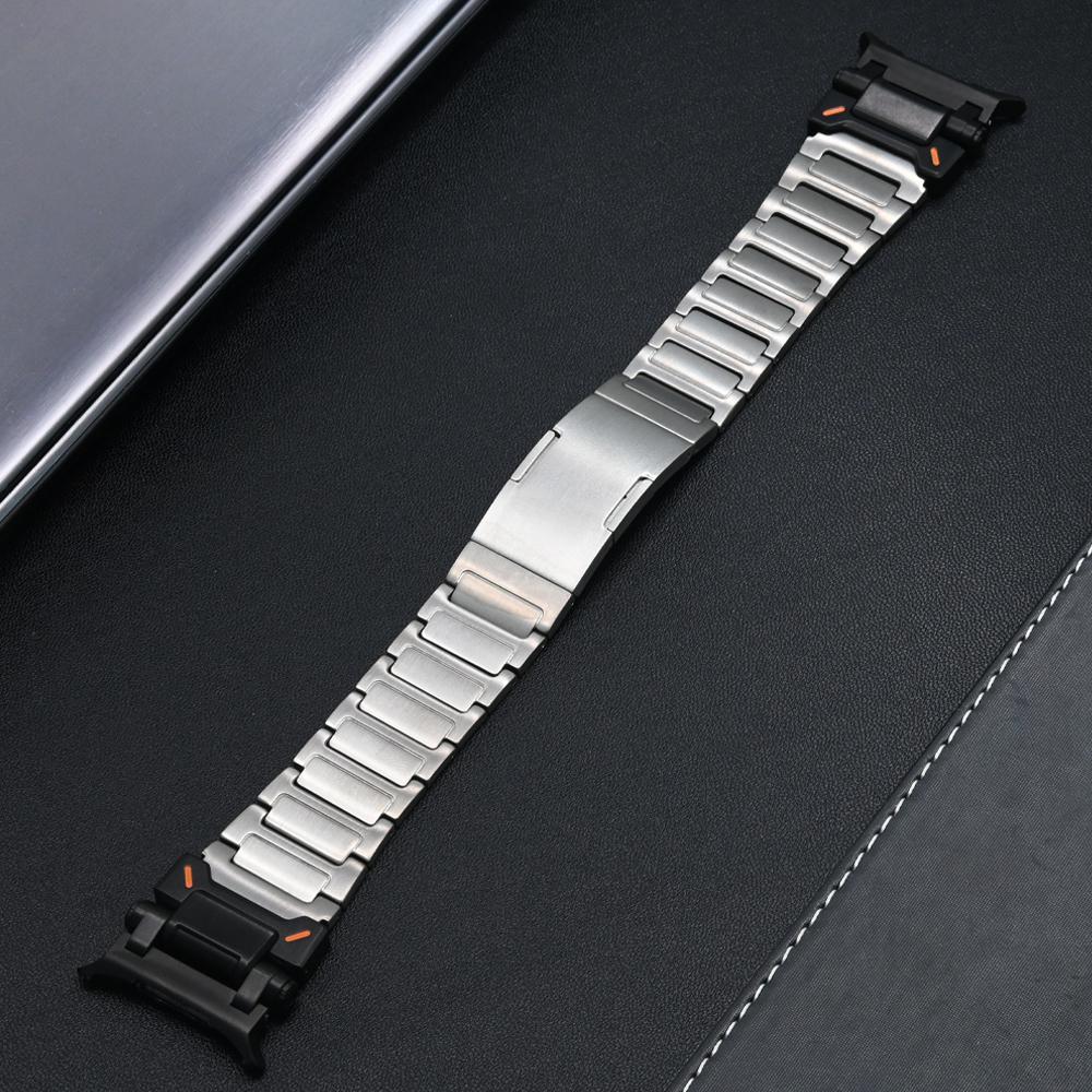 Cinturino Ultra in Titanio per Samsung Galaxy Watch 7 ultra 47mm Cinturino per SAMSUNG ULTRA GALAXY 47 Braccialetto Lusso Sportivo Business Uomo