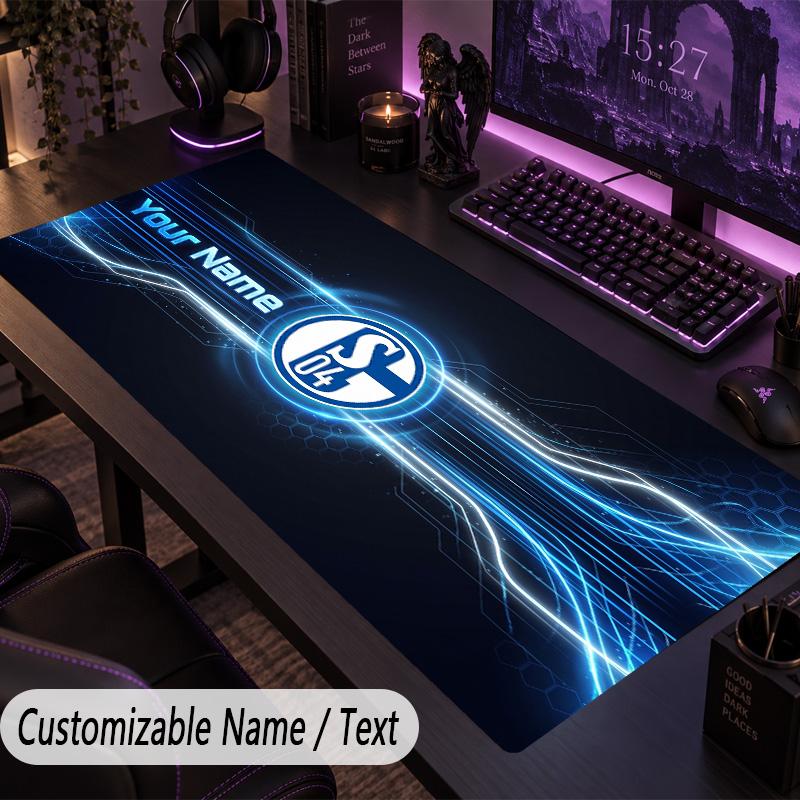 Large Mouse PadSchalke 04 FC Custom Name Text Personalized Desk Mat Non Slip Gaming Pad