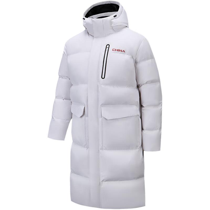 Anta Men's 6-Core Mid-Length Water-Repellent Down Jacket