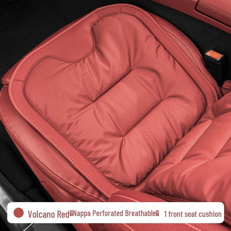 Luxury Nappa Leather Non-Slip Car Seat Cushions for Five-Seater - Thickened Design for Front and Rear Seats