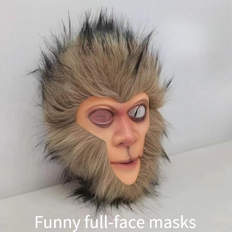 1PC Funny Full Face Mask Black Myth Sun Wukong Same Game Props Play Cool Cool Trend Facebook