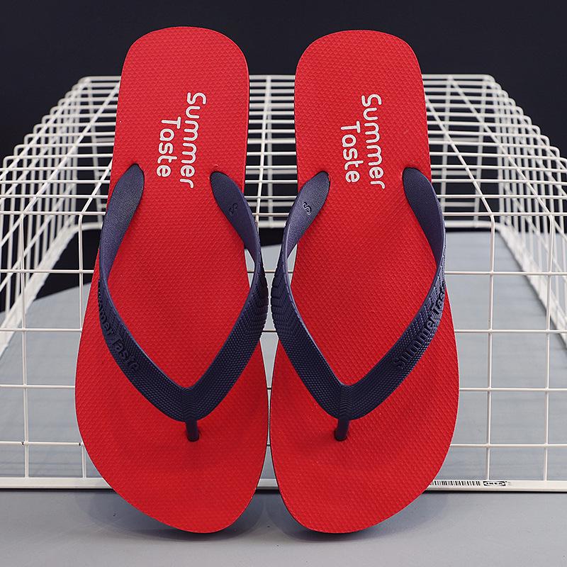 Men's Trendy Non-slip Korean Style Rubber Thong Sandals for Beach