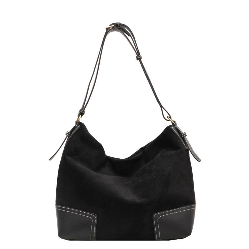 IELGY Ladies Tote Bag Suede Shoulder Large Capacity Commuter Bucket Bag