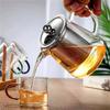 Induction Compatible Glass Teapot 1 Pc Heat Resistant Borosilicate With Stainless Steel Infuser For Daily Kung Fu Tea Brewing