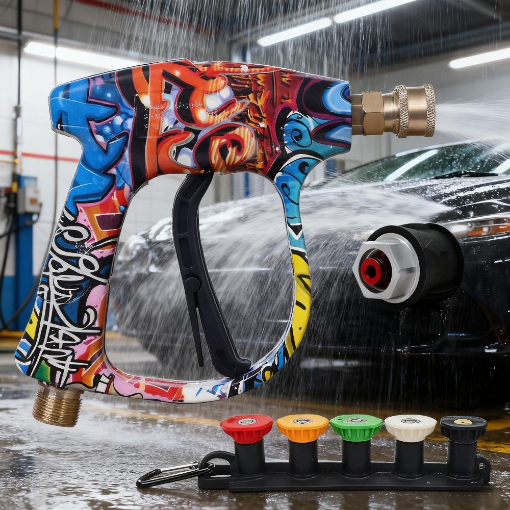 Macchina per la pulizia ad alta pressione pistola ad acqua per autolavaggio ugello a 5 colori a ventaglio nuova verniciata pistola ad acqua ad alta pressione