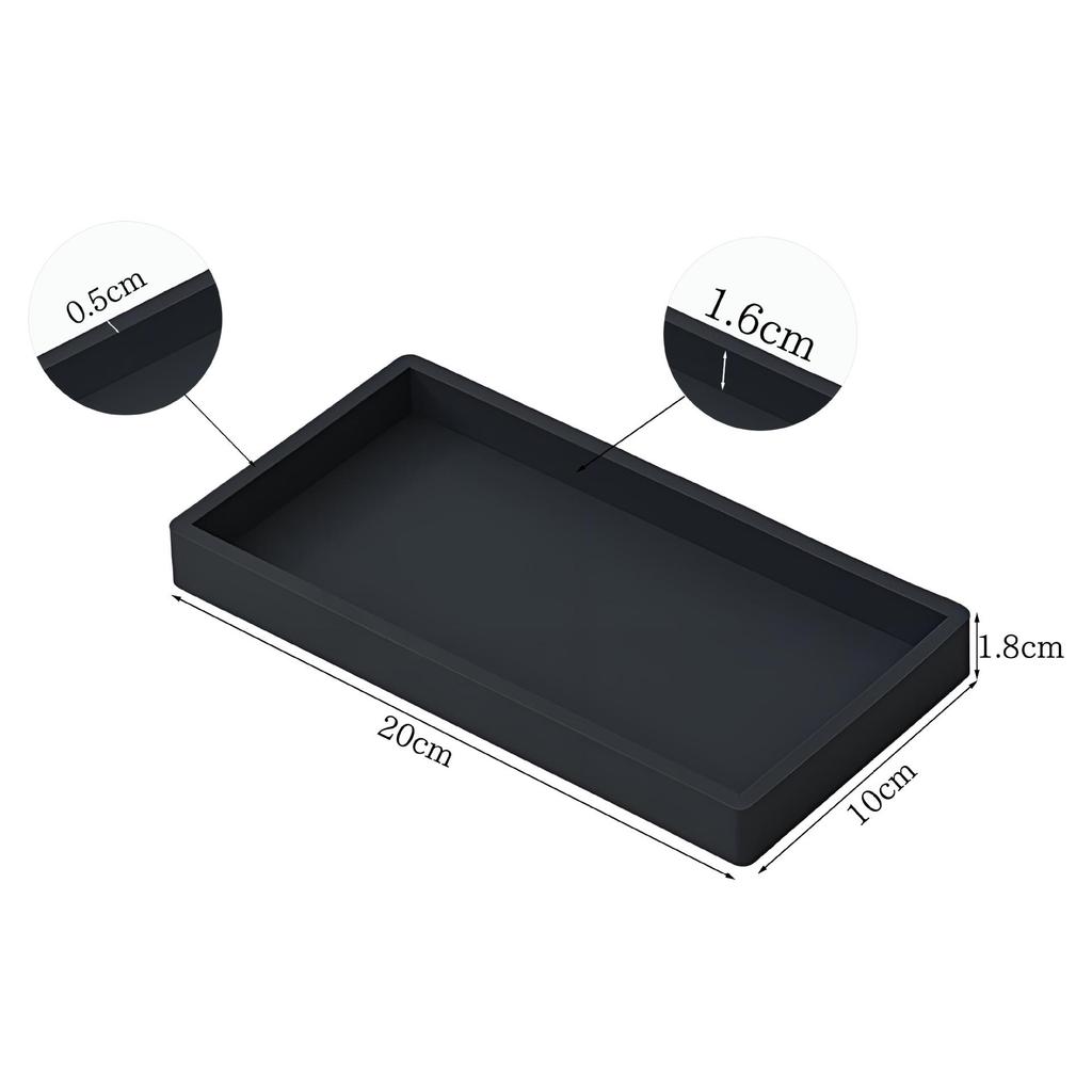 Nordic Style Marble Silicone Tray for Living Room, Bathroom, or Vanity