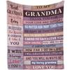 Grandma Gifts Blanket 60"X50", Grandma Birthday Gifts, Grandmother Present Fr...